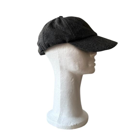 J. Crew Cap Hat Heathered Grey Wool Blend OS Embroidered Green JC Logo Academia - Picture 2 of 10